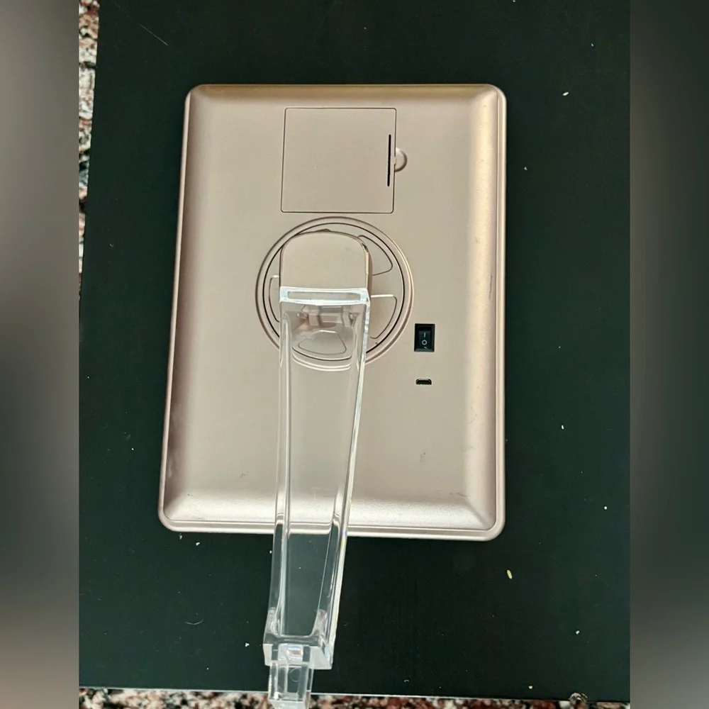 LED Makeup Mirror with Organizer - Rose Gold